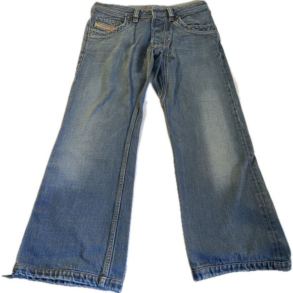 DIESEL Lemmen 0070N Jeans Men's Blue W32/L29  Button Straight Fit Faded - Picture 1 of 13